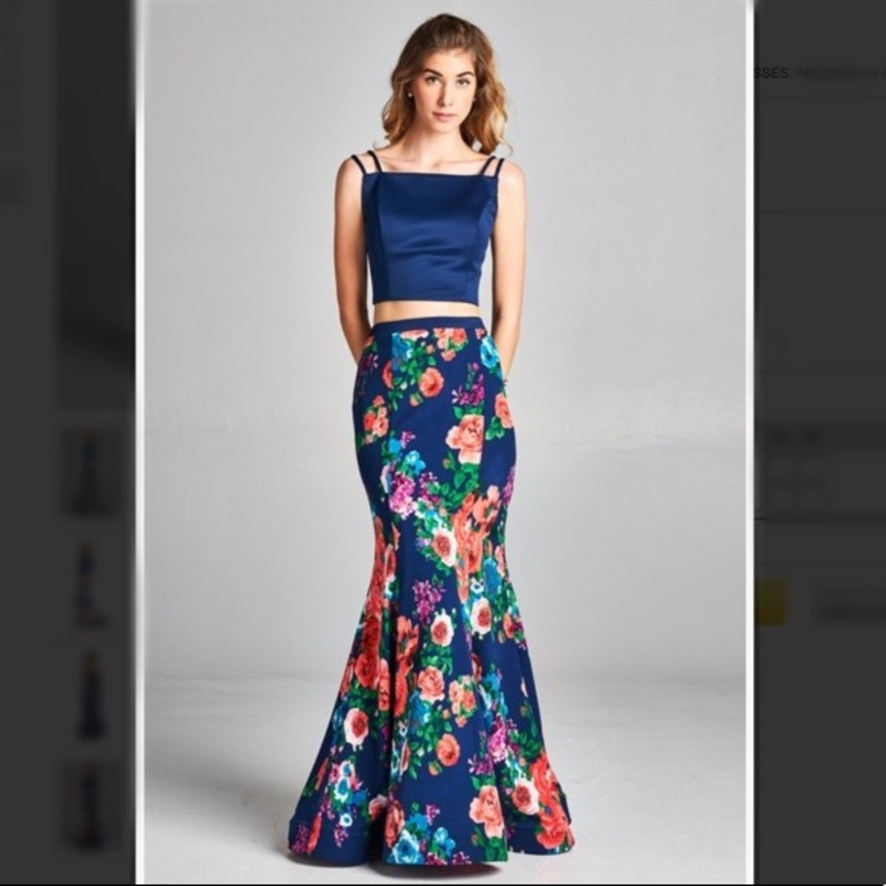 Two piece prom dress